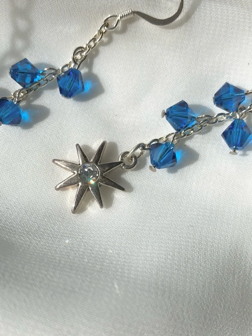 Crystal Star/Snowflake Earrings - Picture 2 of 4